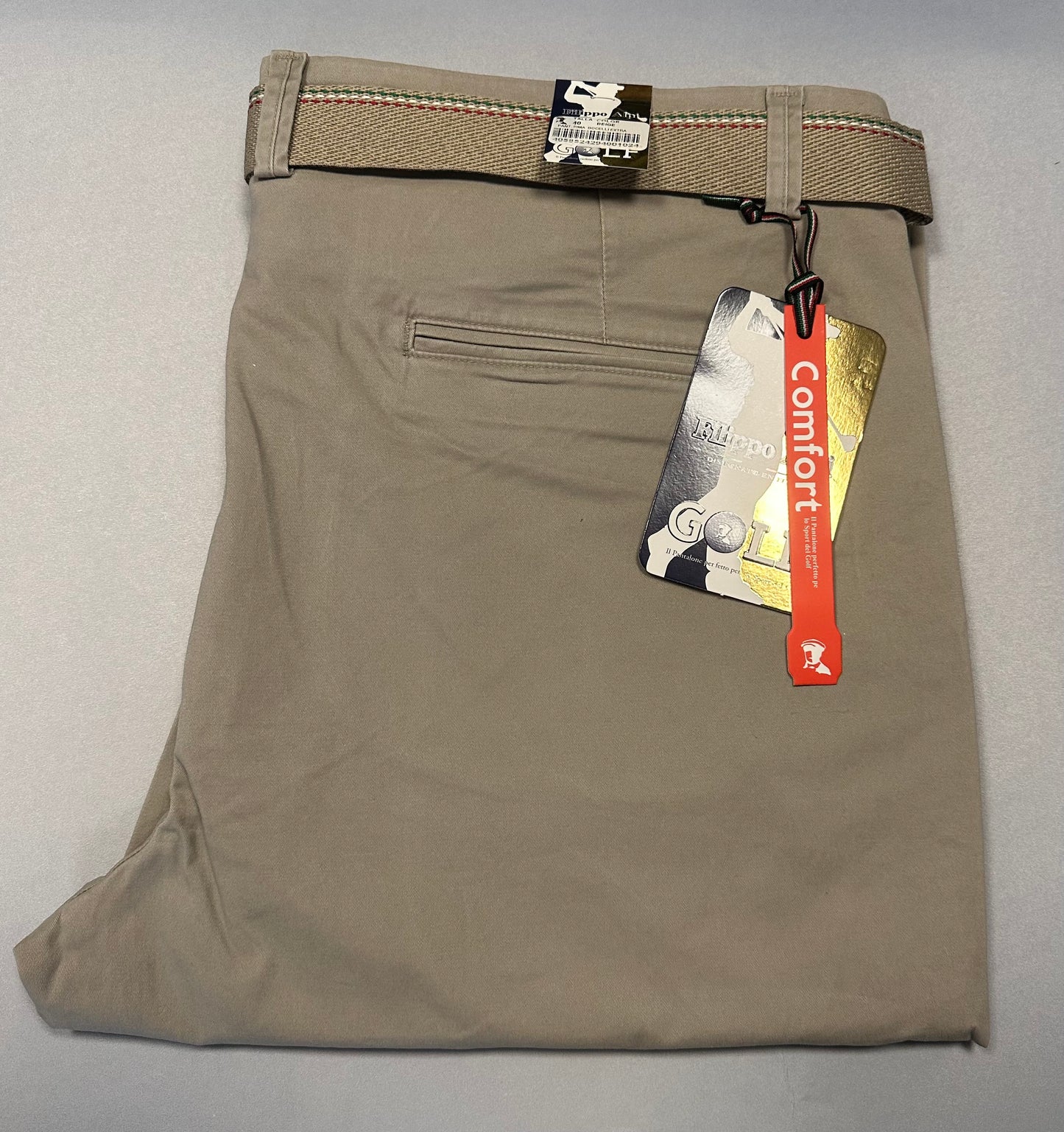 PANTALON DRILL FILIPPO ALPI COMFORT BOCELLI (SEMIPITILLO STRETCH) -Tallas Extras