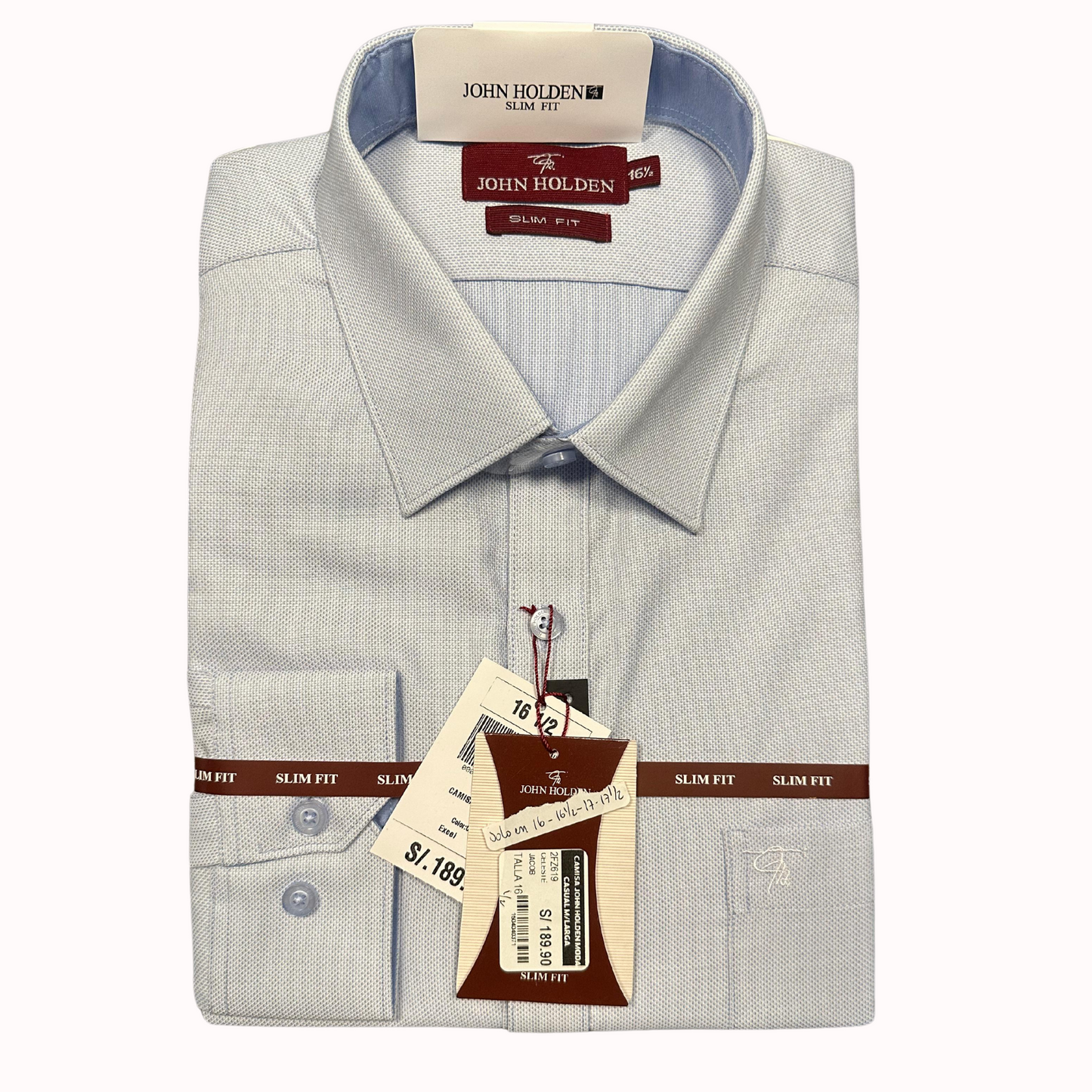 CAMISA JOHN HOLDEN LABRADA CELESTE 2FZ619