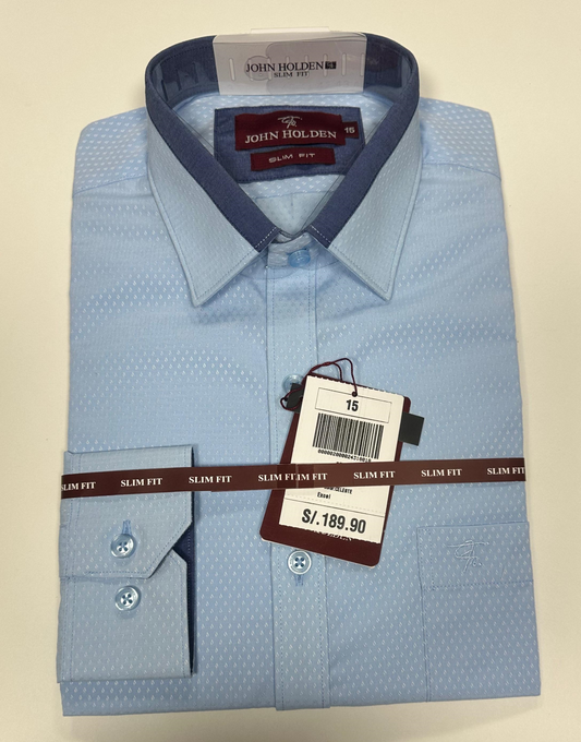 CAMISA JOHN HOLDEN LABRADA CELESTE 2FZ655