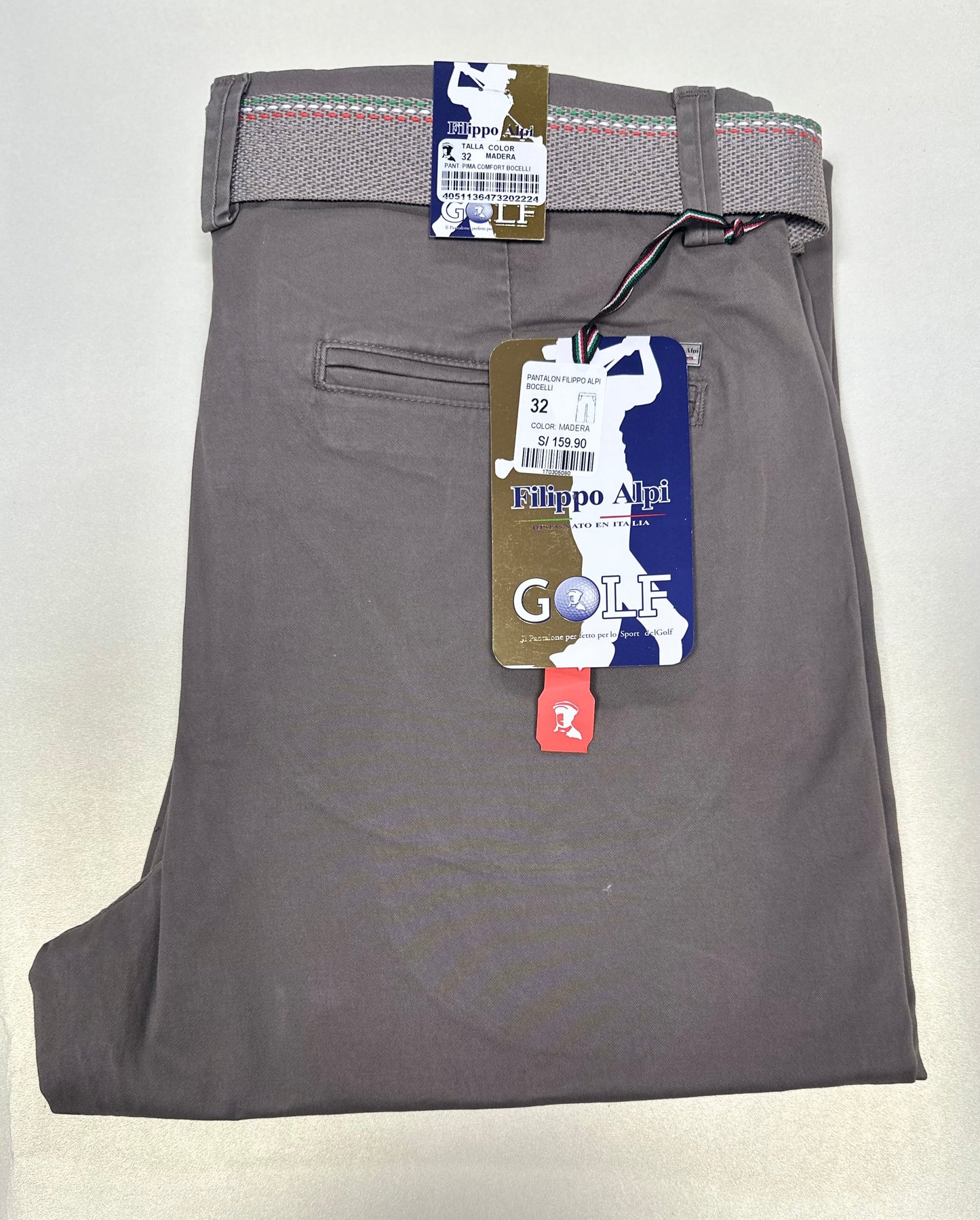 PANTALON DRILL FILIPPO ALPI COMFORT BOCELLI (SEMIPITILLO STRETCH) -Tallas Extras