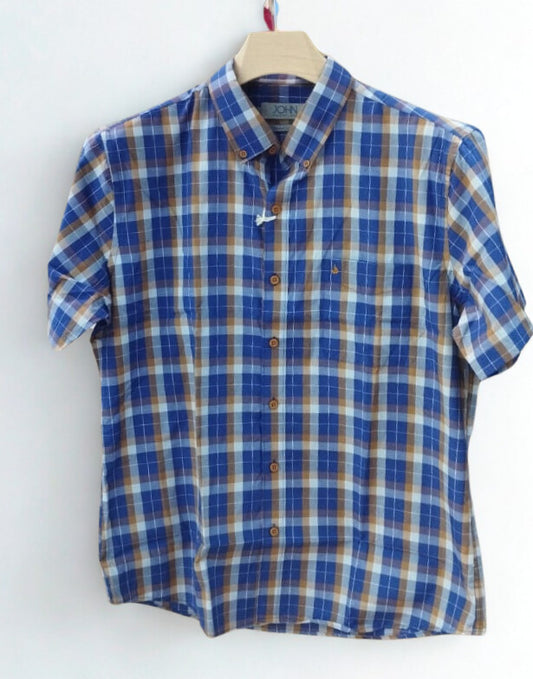 CAMISA JOHN HOLDEN MANGA CORTA 7CC096 AZUL
