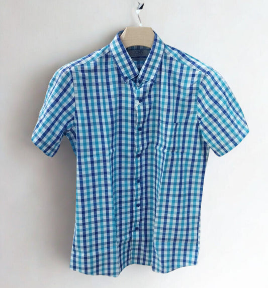 CAMISA JOHN HOLDEN MANGA CORTA 7CC151 TURQUEZA