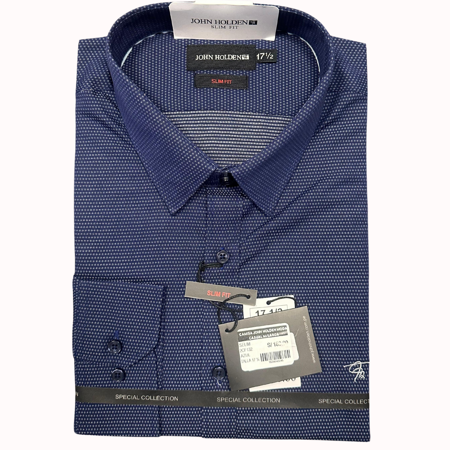 CAMISA JOHN HOLDEN LABRADA AZUL 2CF132