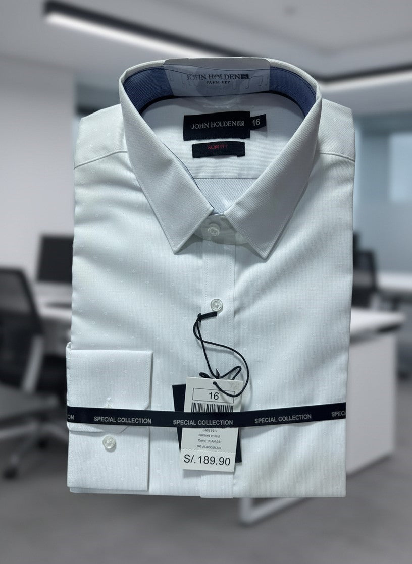 CAMISA JOHN HOLDEN LABRADA BLANCA