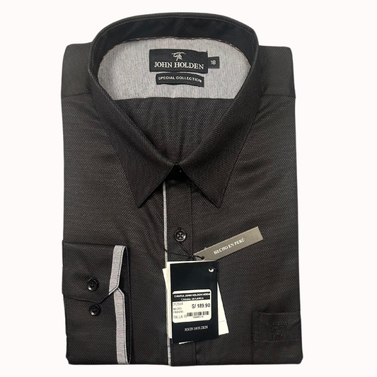 CAMISA JOHN HOLDEN LABRADA NEGRA 2FZ664