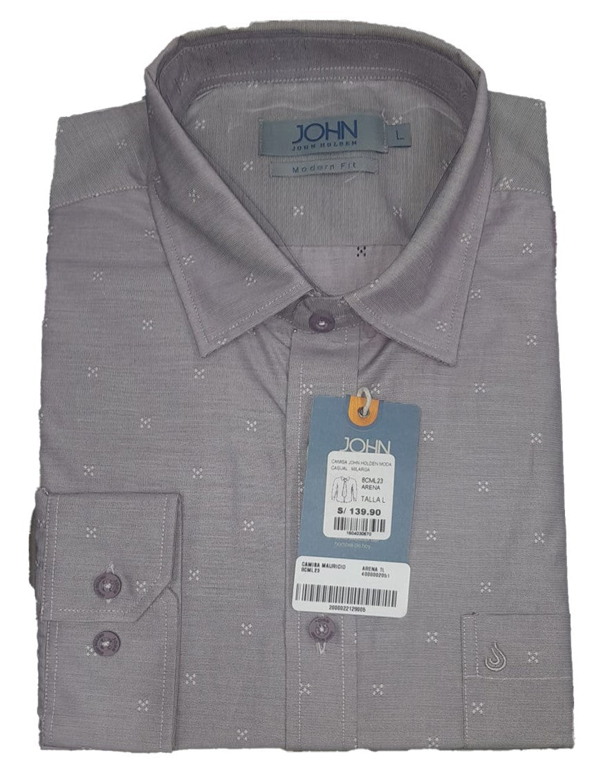 CAMISA JOHN HOLDEN MODA MANGA LARGA MODERN FIT 8CML23 ARENA