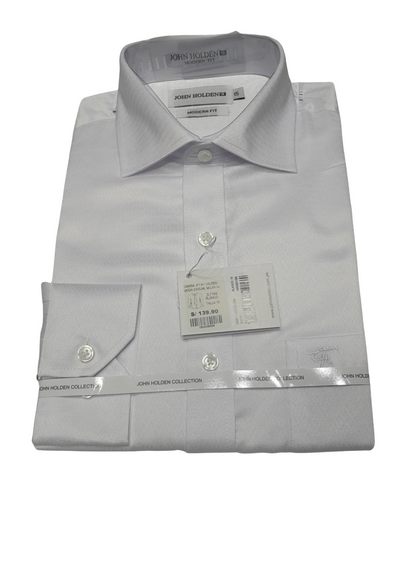 CAMISA JOHN HOLDEN LABRADA MANGA LARGA MODERN FIT 2LC594 BLANCO