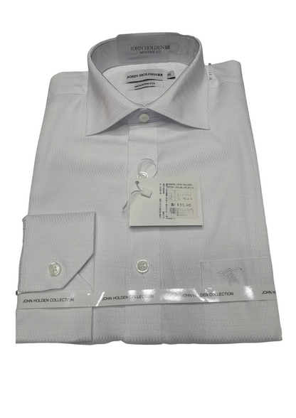 CAMISA JOHN HOLDEN LABRADA MANGA LARGA MODERN FIT 2LC596 BLANCO