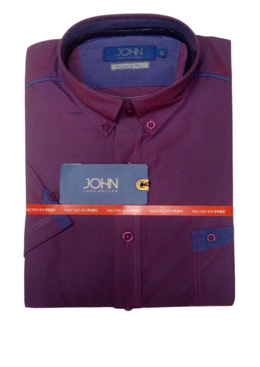 PROMOCION CAMISA JOHN HOLDEN CASUAL MANGA CORTA 7CY739 MORADO