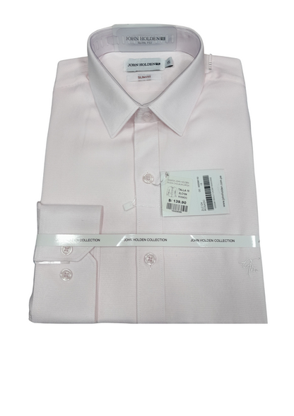 CAMISA JOHN HOLDEN LABRADA MANGA LARGA SLIM FIT 2LC124 ROSADO