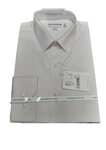 CAMISA JOHN HOLDEN LABRADA MANGA LARGA SLIM FIT 2LC636 ROSADO