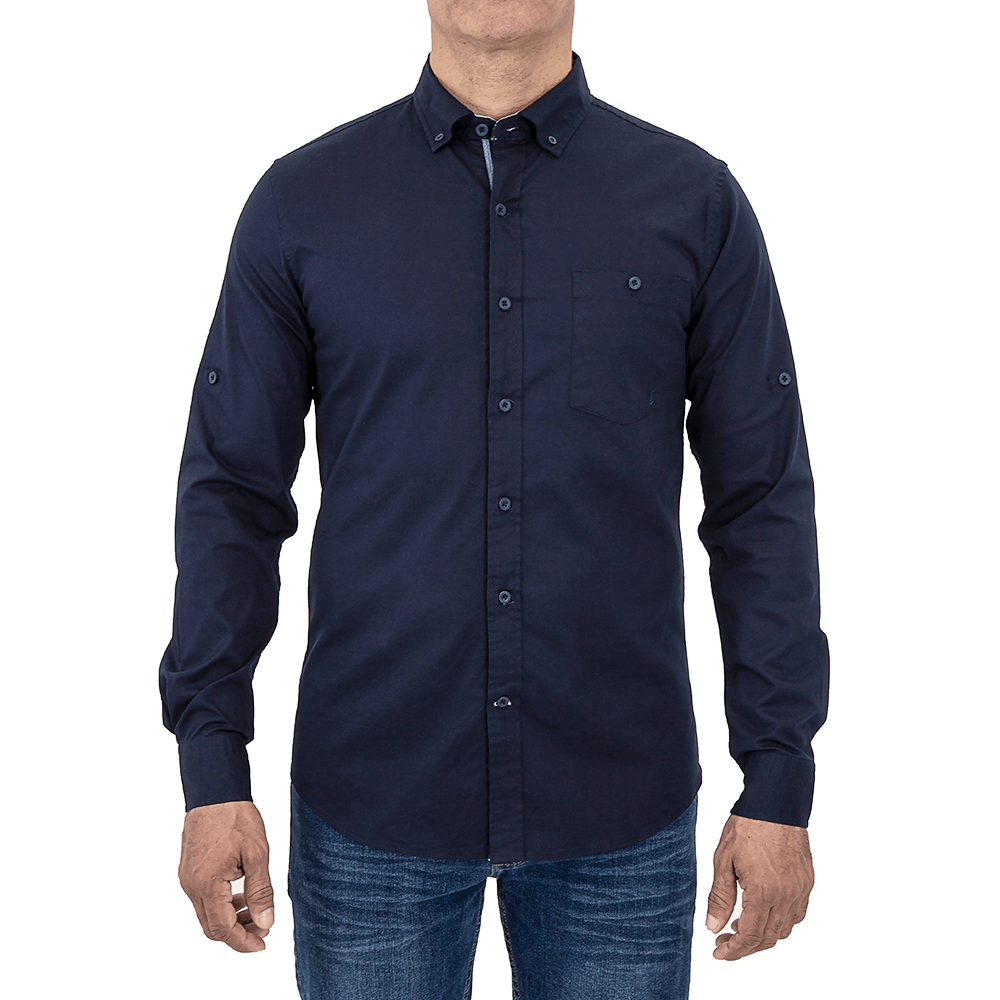 CAMISA CASUAL JOHN HOLDEN M/LARGA SLIM FIT (CON EXPANDEX )