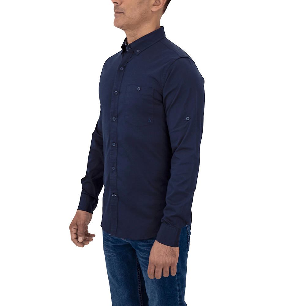 CAMISA CASUAL JOHN HOLDEN M/LARGA SLIM FIT (CON EXPANDEX )