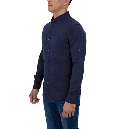 CAMISA CASUAL JOHN HOLDEN M/LARGA SLIM FIT (CON EXPANDEX )